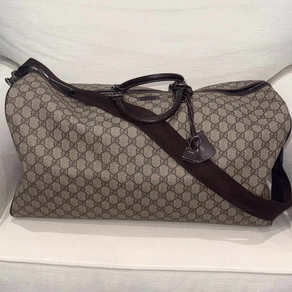 Gucci Monogram GG canvas Duffel Bag with detachable strap